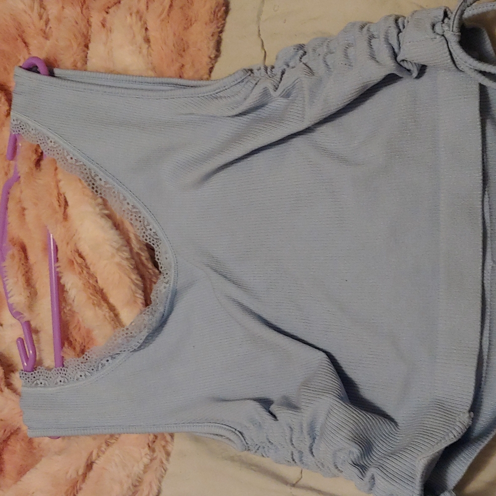 Small Blue tank top with laces